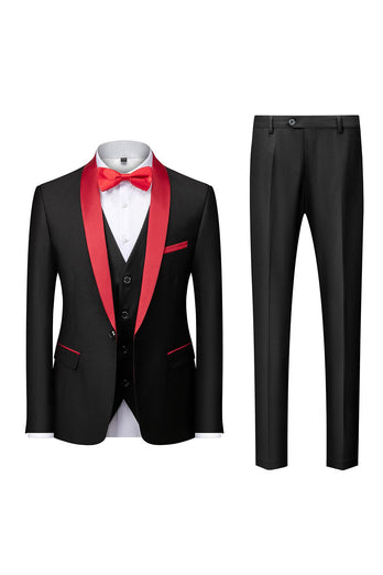 Grey Shawl Lapel Men's 3 Pieces Suits