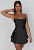 Load image into Gallery viewer, Black Halter Lace- Up Back Graduation Dress