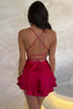 Load image into Gallery viewer, White Halter Lace- Up Back Graduation Dress