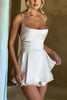 Load image into Gallery viewer, White Halter Lace- Up Back Graduation Dress