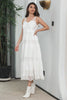 Load image into Gallery viewer, Simple Tea-length Lace White Sleeveless Boho Beach Holiday Dress