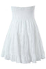 Load image into Gallery viewer, White A-Line Strapless Graduation Dress