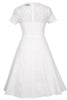 Load image into Gallery viewer, White V-Neck Graduation Dress with Lace