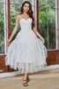 Load image into Gallery viewer, Tulle Spaghetti Straps White Corset Graduation Dress