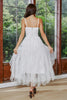 Load image into Gallery viewer, Tulle Spaghetti Straps White Corset Graduation Dress