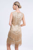 Load image into Gallery viewer, Black Fringed 1920s Gatsby Dress with Sequins