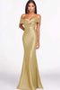 Load image into Gallery viewer, Dark Green Elegant Off the Shoulder Mermaid Long Formal Dress