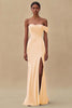 Load image into Gallery viewer, Purple Chiffon Off the Shoulder Ruched Long Formal Dress with Slit