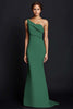 Load image into Gallery viewer, Elegant Khaki One Shouder Mermaid Ruched Long Satin Formal Dress