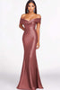 Load image into Gallery viewer, Dark Green Elegant Off the Shoulder Mermaid Long Formal Dress