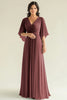 Load image into Gallery viewer, V-Neck A Line Dark Green Pleated Mother of the Bride Dress