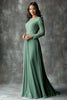 Load image into Gallery viewer, Floral Eucalyptus Pleated Mother of the Bride Dress with Lace