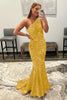 Load image into Gallery viewer, Coral Sequins One Shoulder Mermaid Long Prom Dress