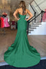 Load image into Gallery viewer, Gold Mermaid Sweetheart Long Prom Dress with Slit