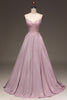 Load image into Gallery viewer, A Line Spaghetti Straps Blush Prom Dress With Appliques