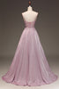 Load image into Gallery viewer, A Line Spaghetti Straps Blush Prom Dress With Appliques