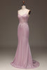 Load image into Gallery viewer, Glitter Blush Mermaid Long Corset Prom Dress With Appliques