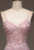 Load image into Gallery viewer, Glitter Blush Mermaid Long Corset Prom Dress With Appliques