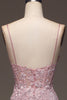 Load image into Gallery viewer, Glitter Blush Mermaid Long Corset Prom Dress With Appliques