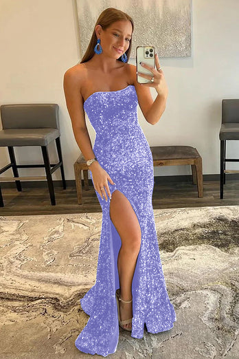 Mermaid Royal Blue Sequin Prom Dres