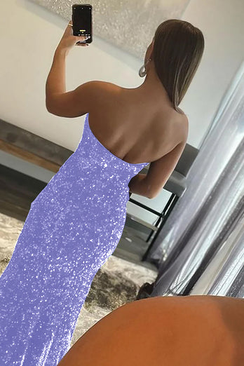 Mermaid Royal Blue Sequin Prom Dres