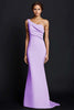 Load image into Gallery viewer, One Shouder Dusty Rose Mermaid Long Satin Formal Dress