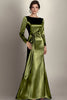 Load image into Gallery viewer, Dusty Blue Satin Sheath Mother of the Bride Dress with Side Waist