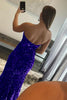 Load image into Gallery viewer, Mermaid Royal Blue Sequin Prom Dres