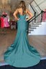 Load image into Gallery viewer, Sage Mermaid Sweetheart Long Prom Dress with Slit