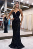 Load image into Gallery viewer, Dark Green Sparkly Sequins Sheath Long Prom Dress