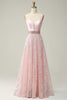 Load image into Gallery viewer, Spaghetti Straps Pink A-Line Long Prom Dress