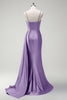 Load image into Gallery viewer, Sparkly Sage Mermaid Beaded Corset Long Prom Dress with Slit