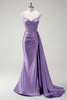 Load image into Gallery viewer, Sparkly Sage Mermaid Beaded Corset Long Prom Dress with Slit