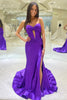 Load image into Gallery viewer, Sage Mermaid Sweetheart Long Prom Dress with Slit