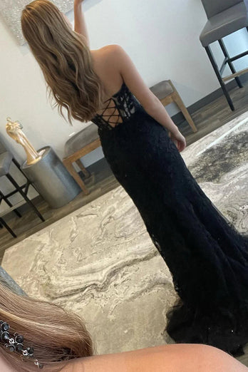 Mermaid Sweetheart Side Slit Long Prom Dress with Appliques