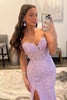 Load image into Gallery viewer, Mermaid Sweetheart Side Slit Long Prom Dress with Appliques