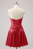 Load image into Gallery viewer, Fuchsia A-Line Sweetheart Corset Short Homecoming Dress