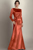 Load image into Gallery viewer, Dusty Blue Satin Sheath Mother of the Bride Dress with Side Waist