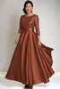 Load image into Gallery viewer, Sparkly Martini Scoop Satin Mother of the Bride Dress with Sequins