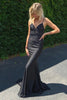 Load image into Gallery viewer, Orange Mermaid Spaghetti Straps Long Prom Dress with Beading