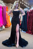 Load image into Gallery viewer, Red Mermaid Spaghetti Straps Long Prom Dress with Beading