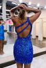 Load image into Gallery viewer, Sequins One-Shoulder Tight Short Homecoming Dress with Beading