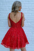 Load image into Gallery viewer, Sparkly Red A-Line Tulle Homecoming Dress with Sequins