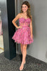 Load image into Gallery viewer, A-Line Lilac Sweetheart Floral Printed Homecoming Dress