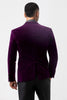 Load image into Gallery viewer, Dark Purple Peak Lapel One Button 2 Piece Prom Suits