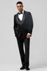 Load image into Gallery viewer, Black Shawl Lapel One Button 3 Piece Prom Suits