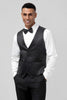 Load image into Gallery viewer, Black Shawl Lapel One Button 3 Piece Prom Suits