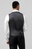 Load image into Gallery viewer, Black Shawl Lapel One Button 3 Piece Prom Suits