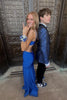 Load image into Gallery viewer, Shawl Lapel Royal Blue One Button Jacquard 2 Piece Prom Suits