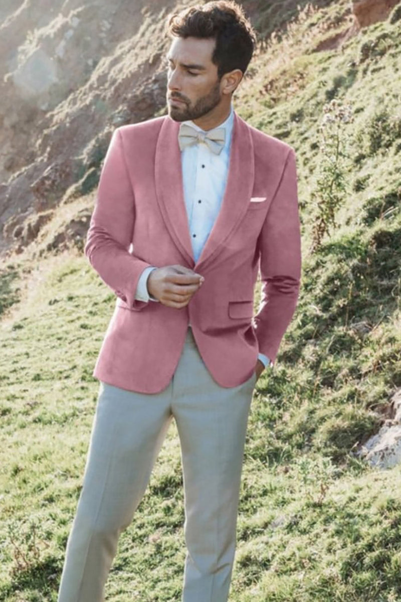 Load image into Gallery viewer, Blush Shawl Lapel Men&#39;s Prom Blazer